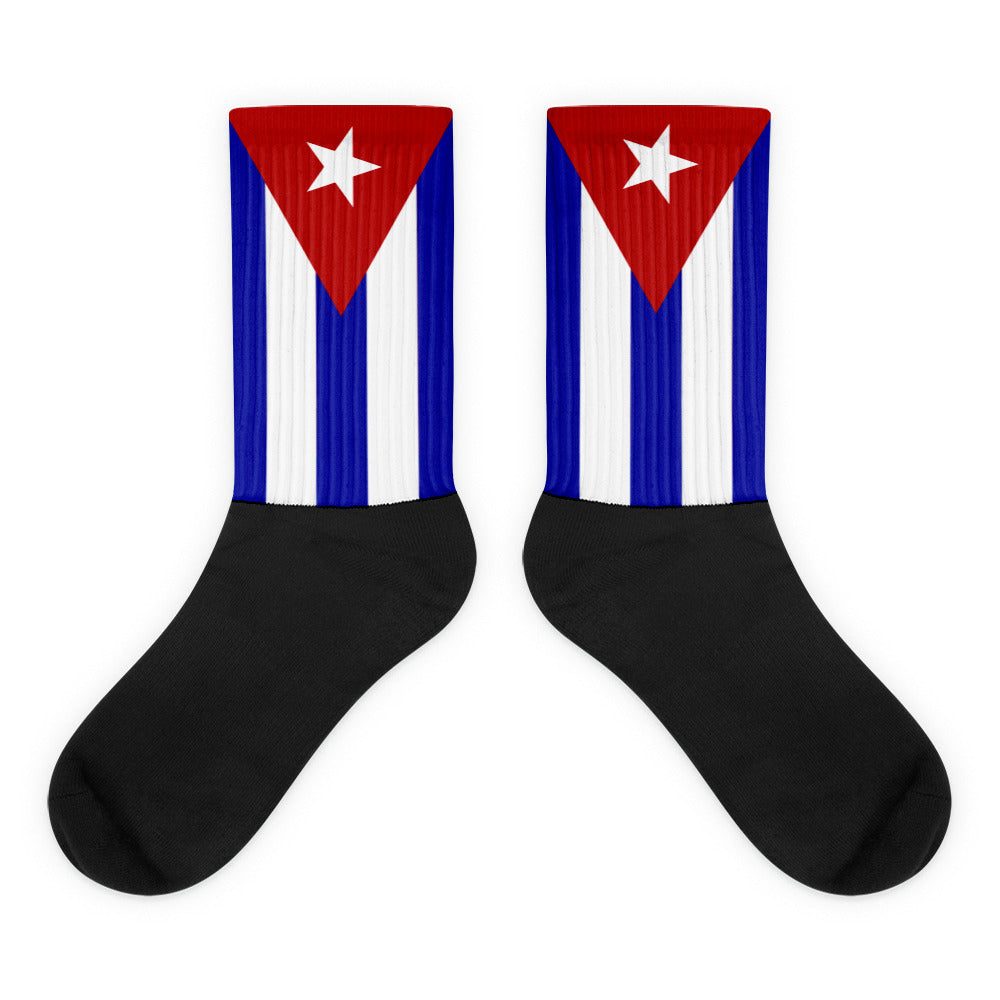 Cuba Flag - Black foot socks - Properttees