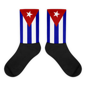 Cuba Flag - Black foot socks - Properttees