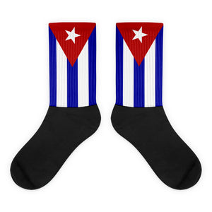 Cuba Flag - Black foot socks - Properttees