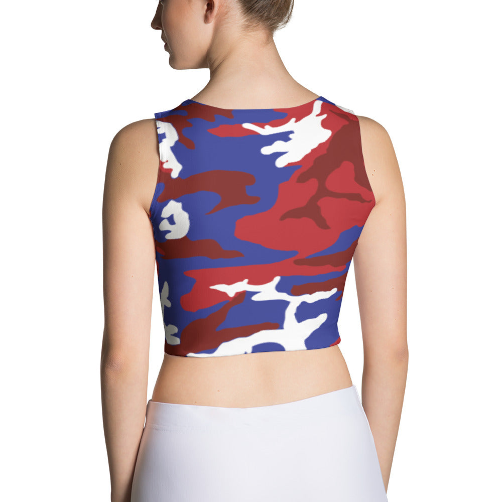 Dominican Republic Camouflage - Women's Fitted Crop Top - Properttees