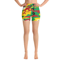 St. Kitts and Nevis Camouflage - Yoga Shorts - Properttees