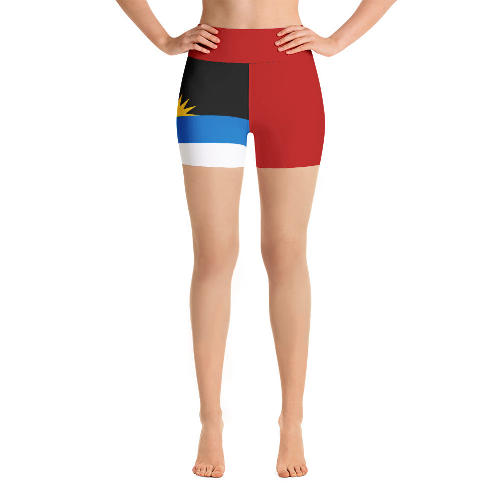 Antigua Flag - Yoga Shorts - Properttees