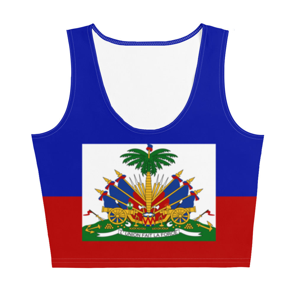 Haiti Flag - Women's Fitted Crop Top