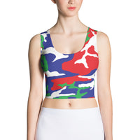 Belize Camouflage - Women's Fitted Crop Top - Properttees