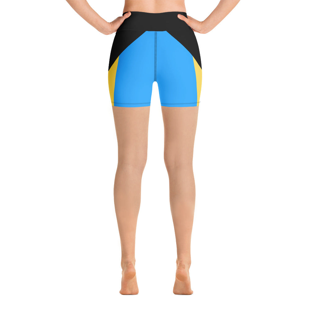 Bahamas Flag - Yoga Shorts