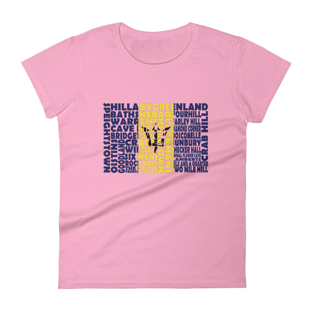 Barbados Stencil - Women's short sleeve t-shirt