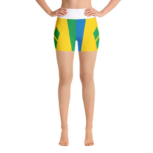 St. Vincent Flag - Yoga Shorts