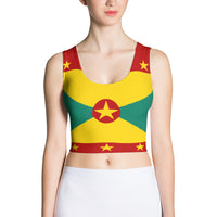 Grenada Flag - Women's Fitted Crop Top - Properttees
