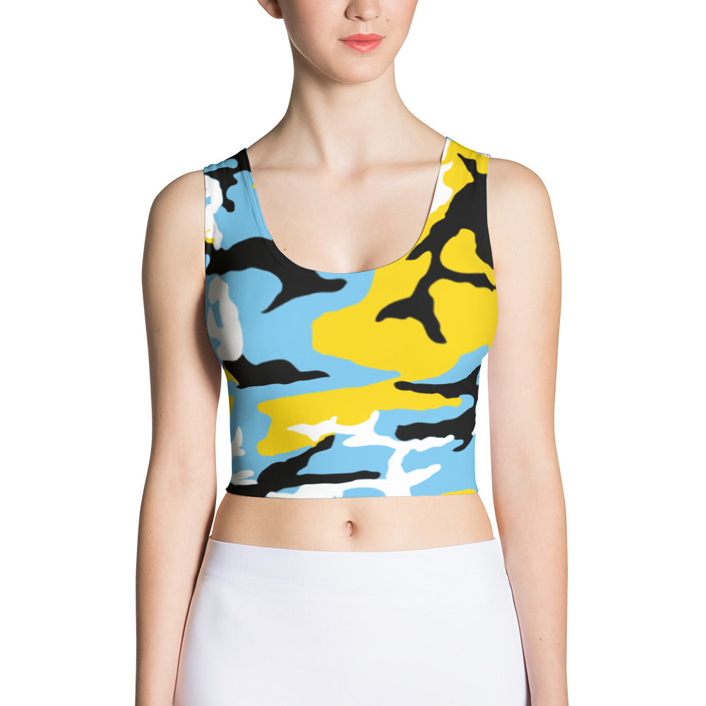 St. Lucia Camouflage - Women's Fitted Crop Top