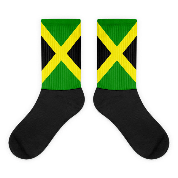 Jamaica Flag - Black foot socks