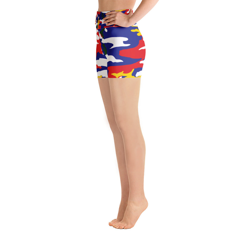 Cayman Islands Camouflage - Yoga Shorts - Properttees