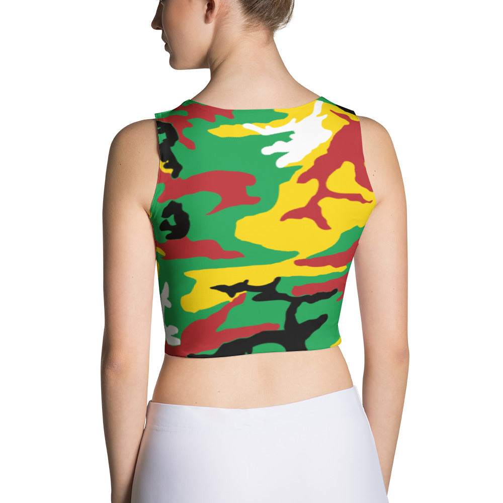St. Kitts and Nevis Camouflage - Women's Fitted Crop Top