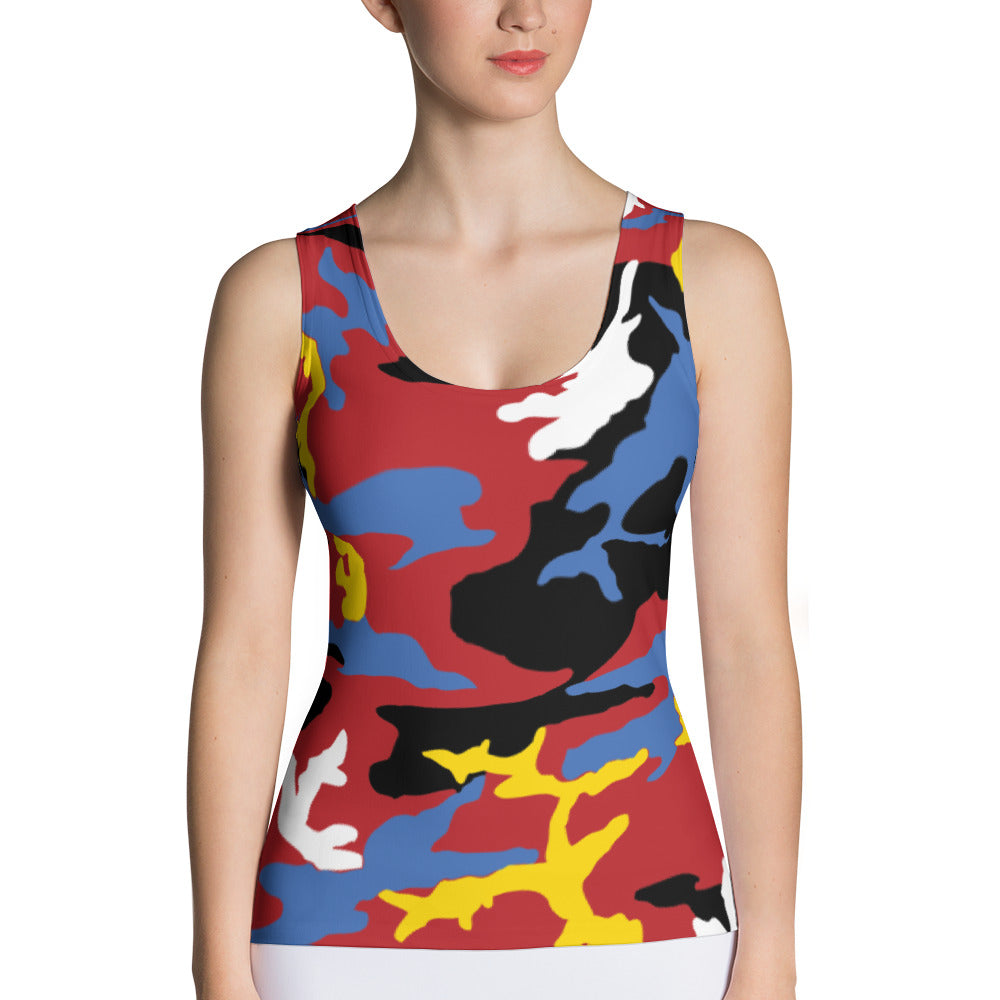 Antigua Camouflage - Women's Fitted Tank Top - Properttees