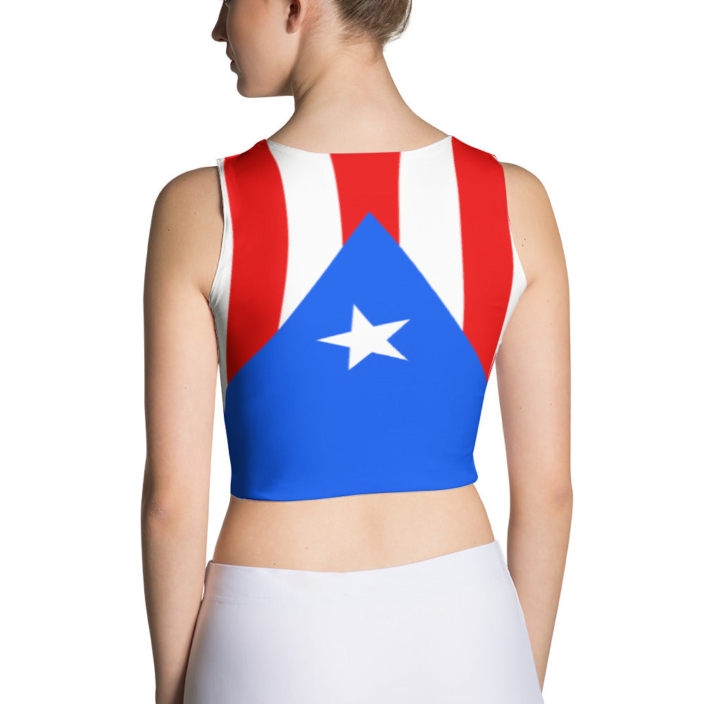 Puerto Rico Flag - Women's Fitted Crop Top