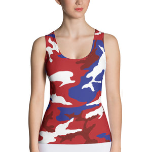 Cuba Camouflage - Women's Fitted Tank Top - Properttees