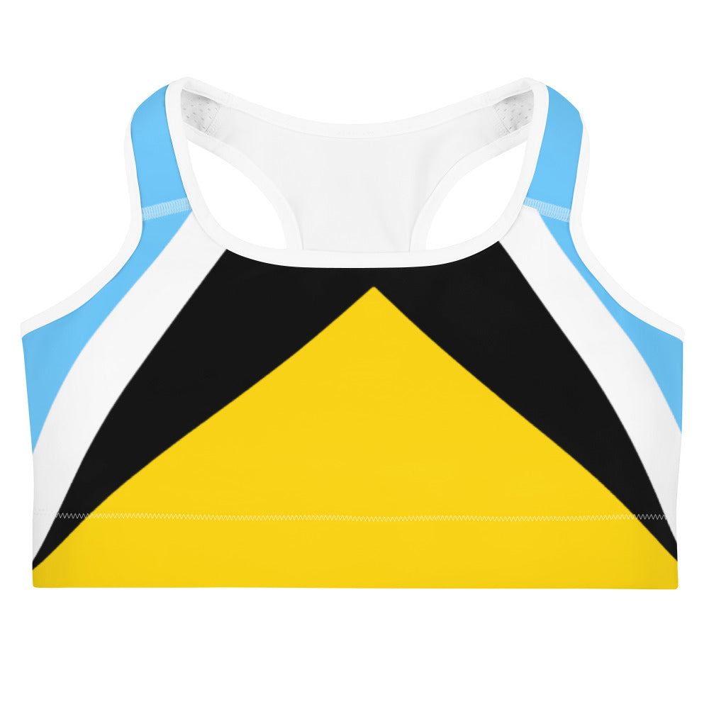 St. Lucia Flag - Sports bra