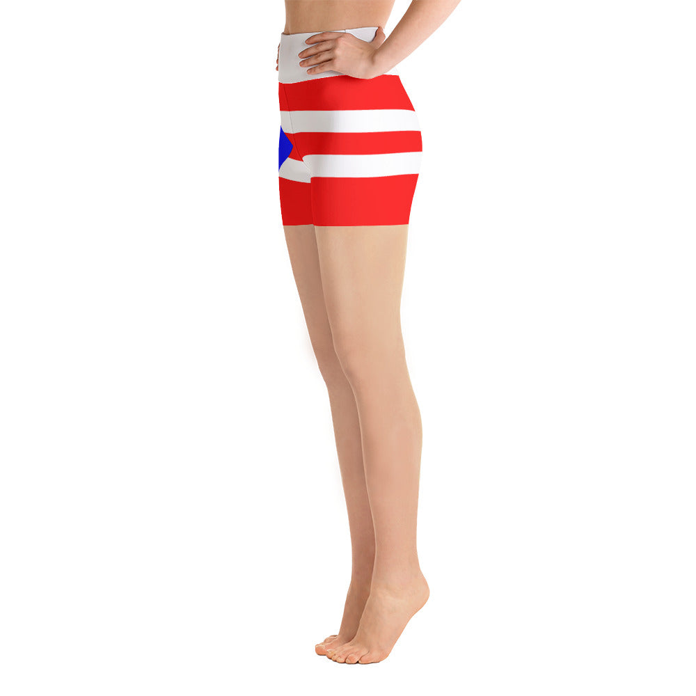 Puerto Rico Flag - Yoga Shorts