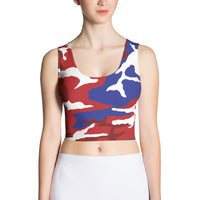 Cuba Camouflage - Women's Fitted Crop Top - Properttees
