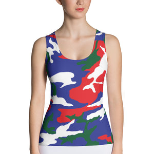 British Virgin Islands Camouflage - Women's Fitted Tank Top - Properttees