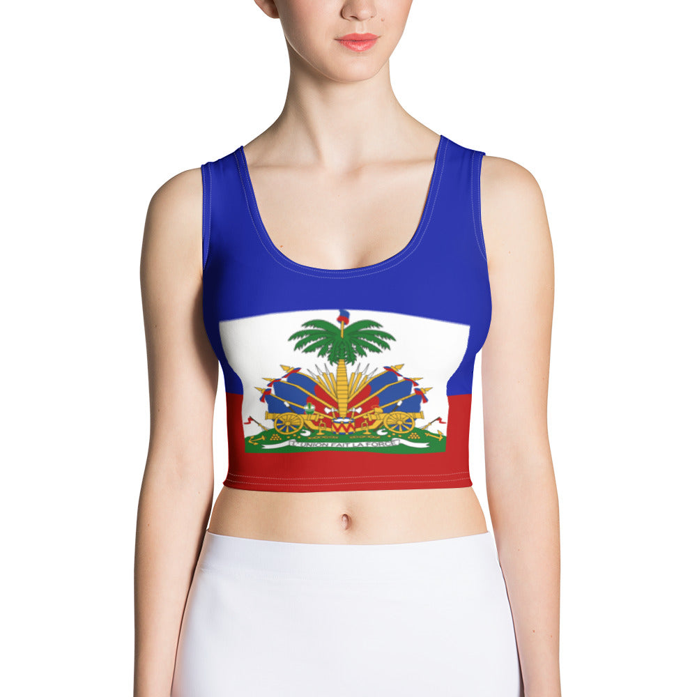 Haiti Flag - Women's Fitted Crop Top