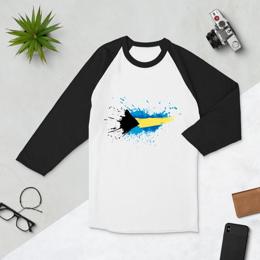 Bahamas Paint - 3/4 sleeve unisex shirt