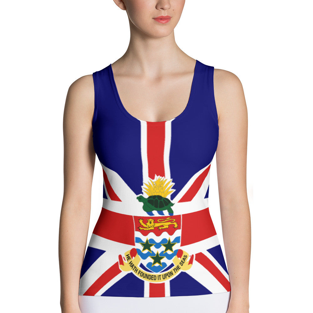 Cayman Islands - Women's Fitted Tank Top - Properttees