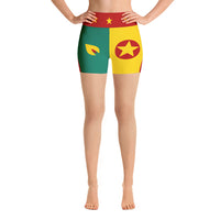 Grenada Flag - Yoga Shorts - Properttees
