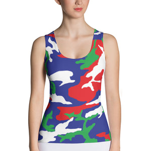 Belize Camouflage - Women's Fitted Tank Top - Properttees