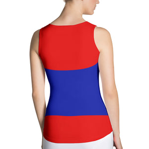 Belize Flag - Women's Fitted Tank Top - Properttees