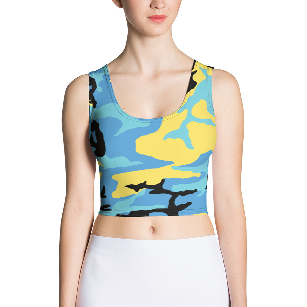 Bahamas Camouflage - Women's Fitted Crop Top