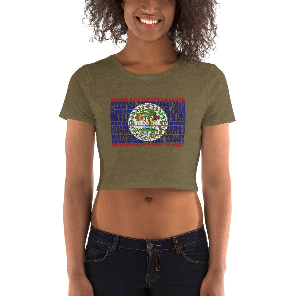 Belize Stencil - Women's Crop Top