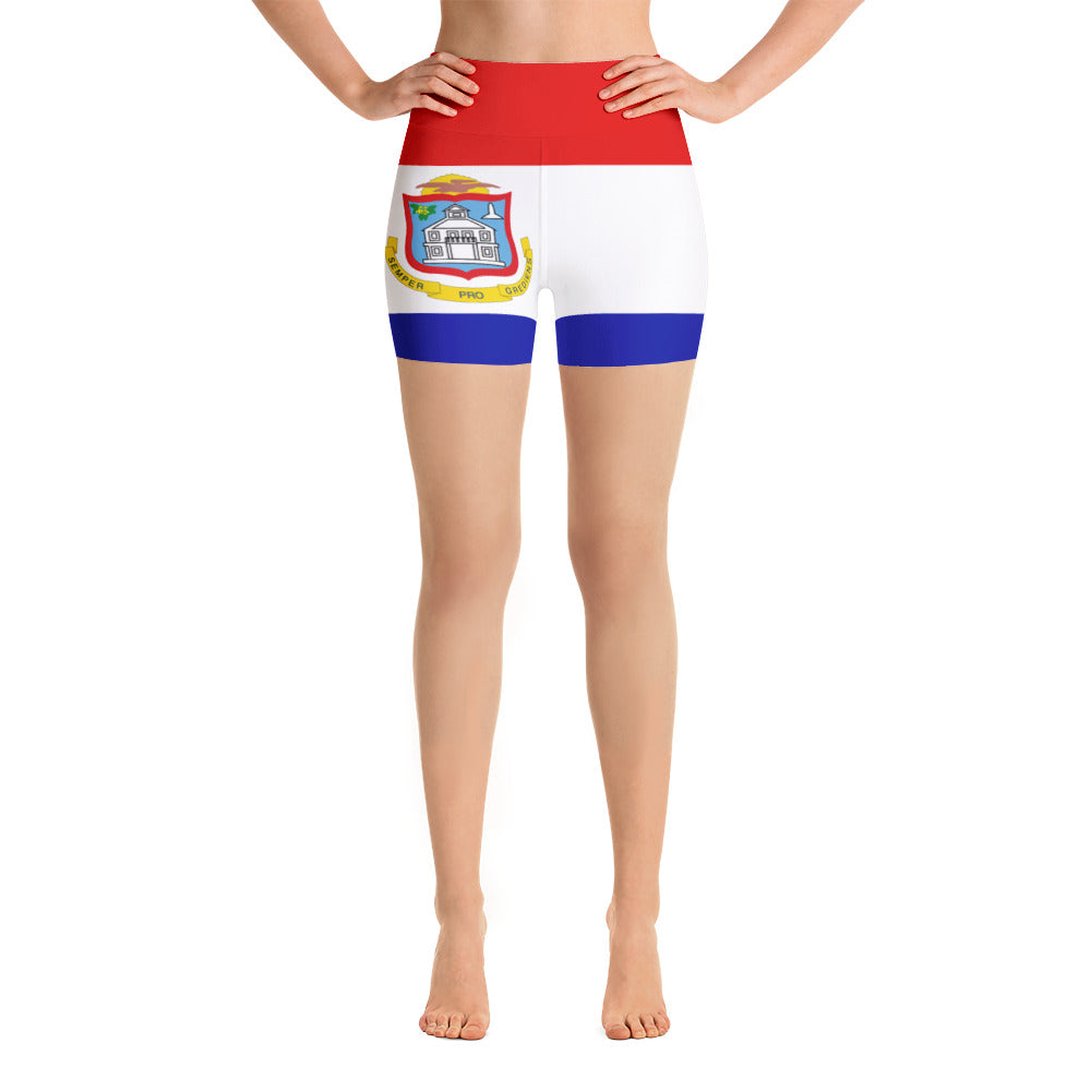 Sint Maarten Flag - Yoga Shorts