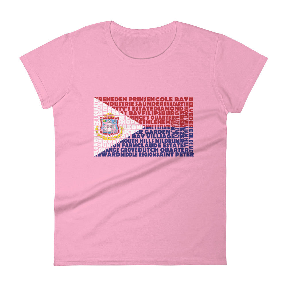 Sint Maarten Stencil - Women's short sleeve t-shirt