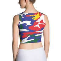 Cayman Islands Camouflage - Women's Fitted Crop Top - Properttees
