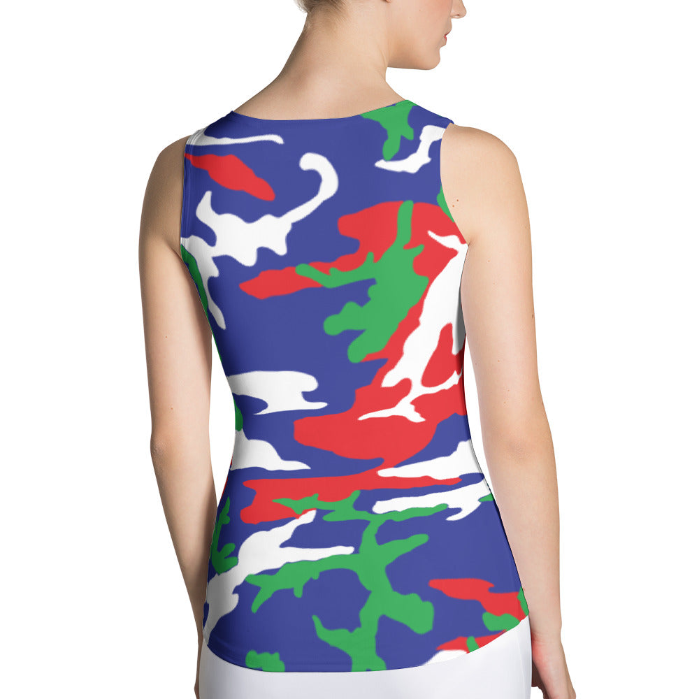 Belize Camouflage - Women's Fitted Tank Top - Properttees