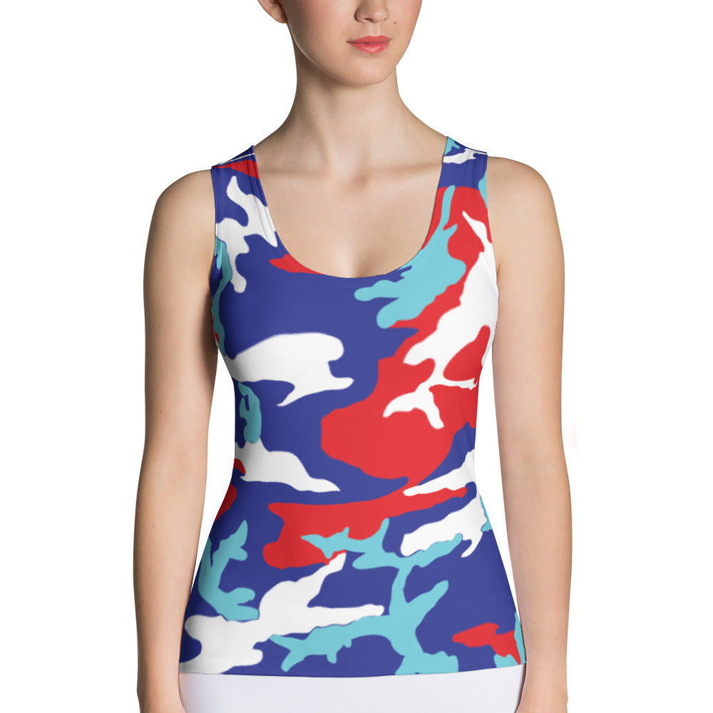 Montserrat Camouflage - Women's Fitted Tank Top