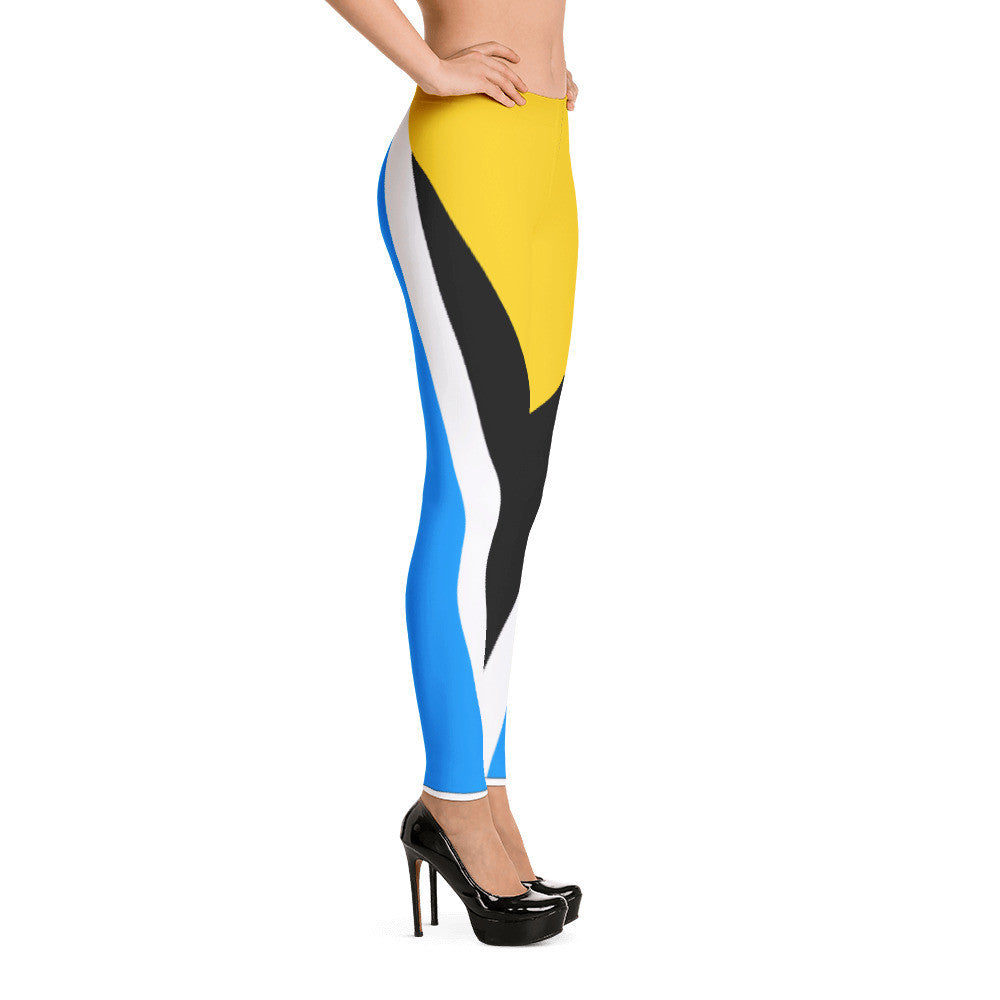 St. Lucia Flag - Leggings - Properttees