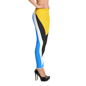 St. Lucia Flag - Leggings - Properttees