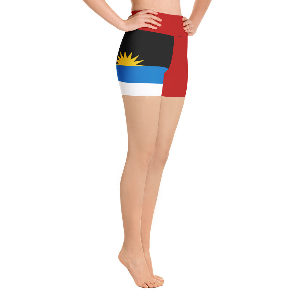 Antigua Flag - Yoga Shorts - Properttees