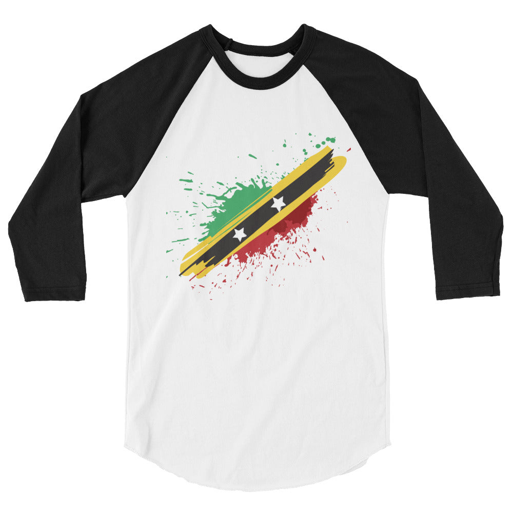 St. Kitts and Nevis Paint - Unisex 3/4 Sleeve Shirt