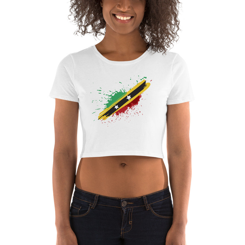 St. Kitts and Nevis Paint - Women's Crop Top