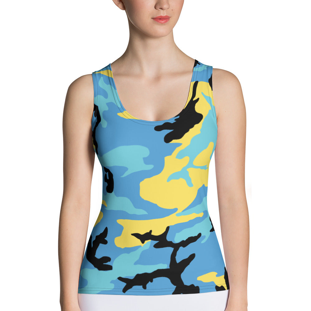 Bahamas Camouflage - Women's fitted tank top
