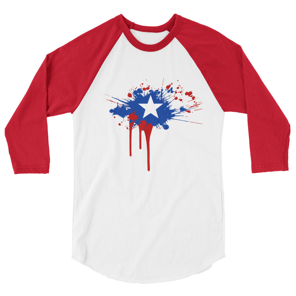 Puerto Rico Paint - Unisex 3/4 Sleeve Shirt