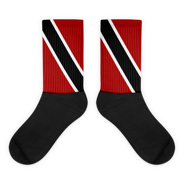 Trinidad and Tobago Flag  - Black foot socks