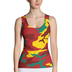 Grenada Camouflage - Women's Fitted Tank Top - Properttees