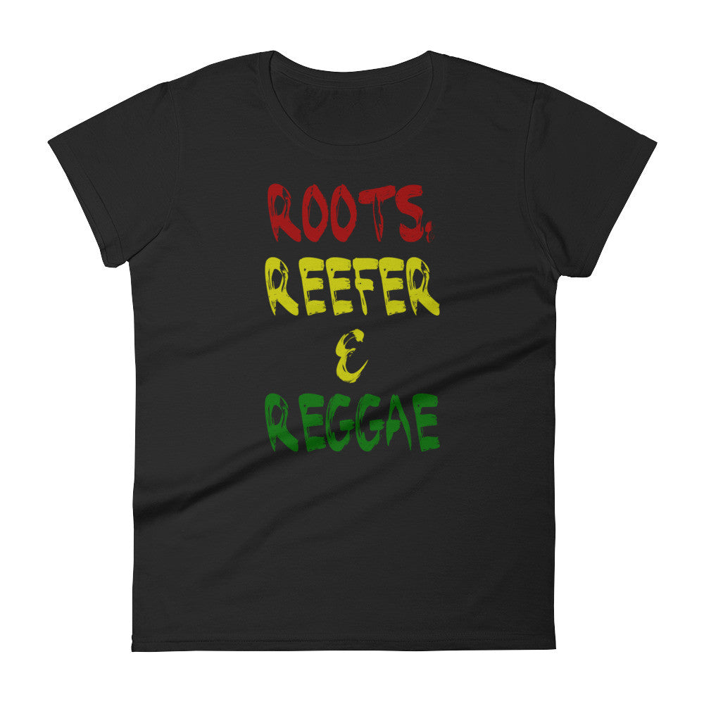 Roots, Reefer and Reggae - Women's short sleeve t-shirt