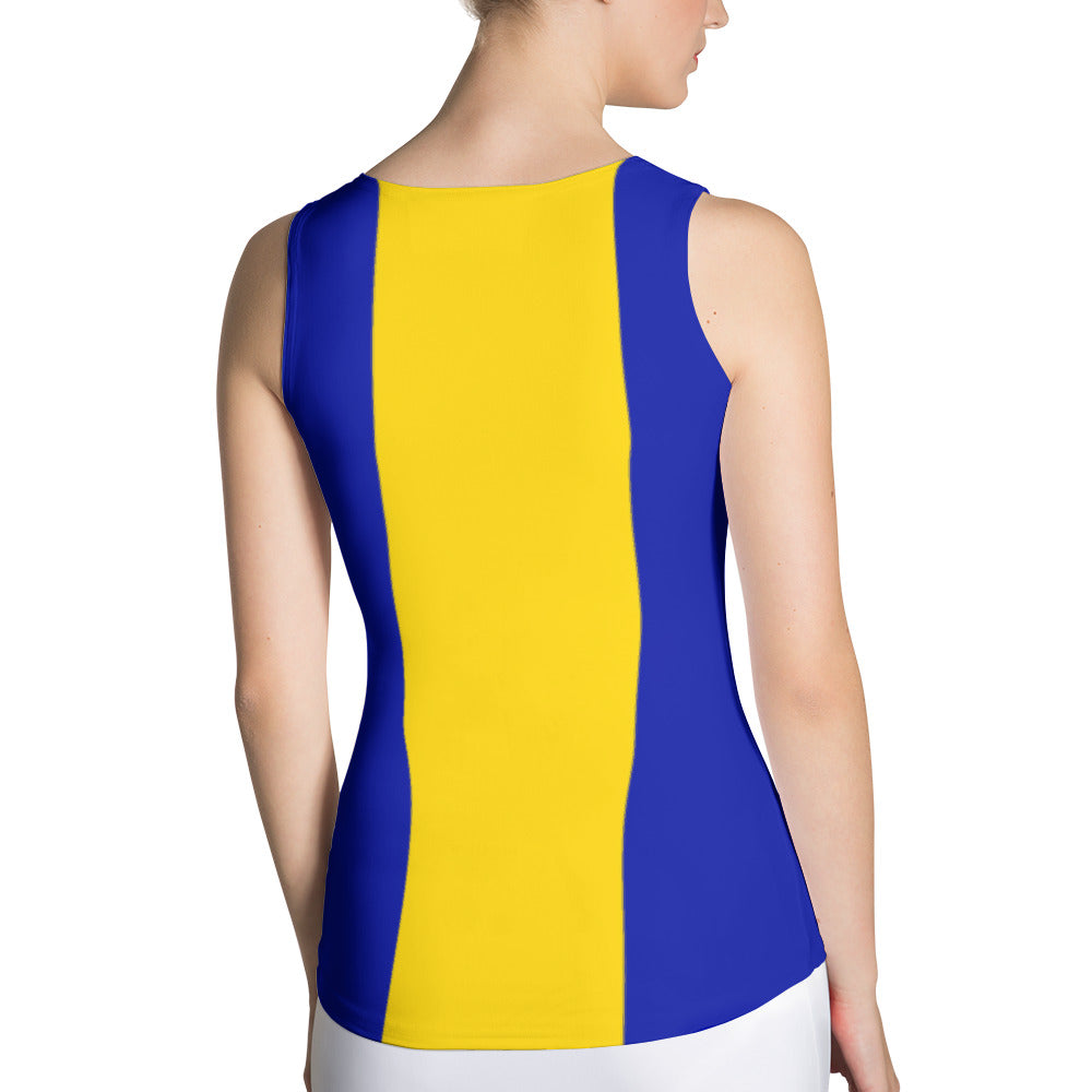 Barbados Flag - Women's Fitted Tank Top - Properttees