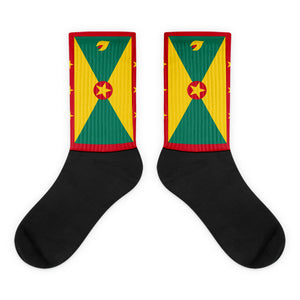 Grenada Flag - Black foot socks - Properttees