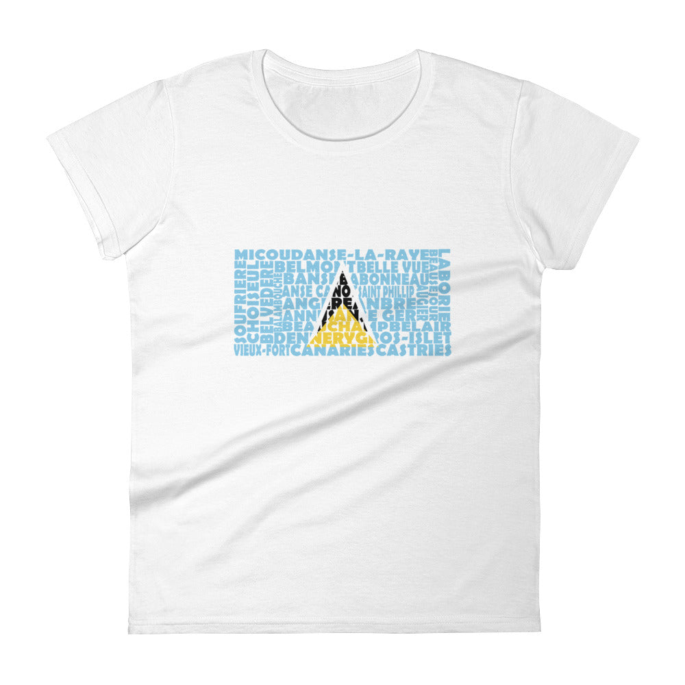 St. Lucia Stencil - Women's short sleeve t-shirt