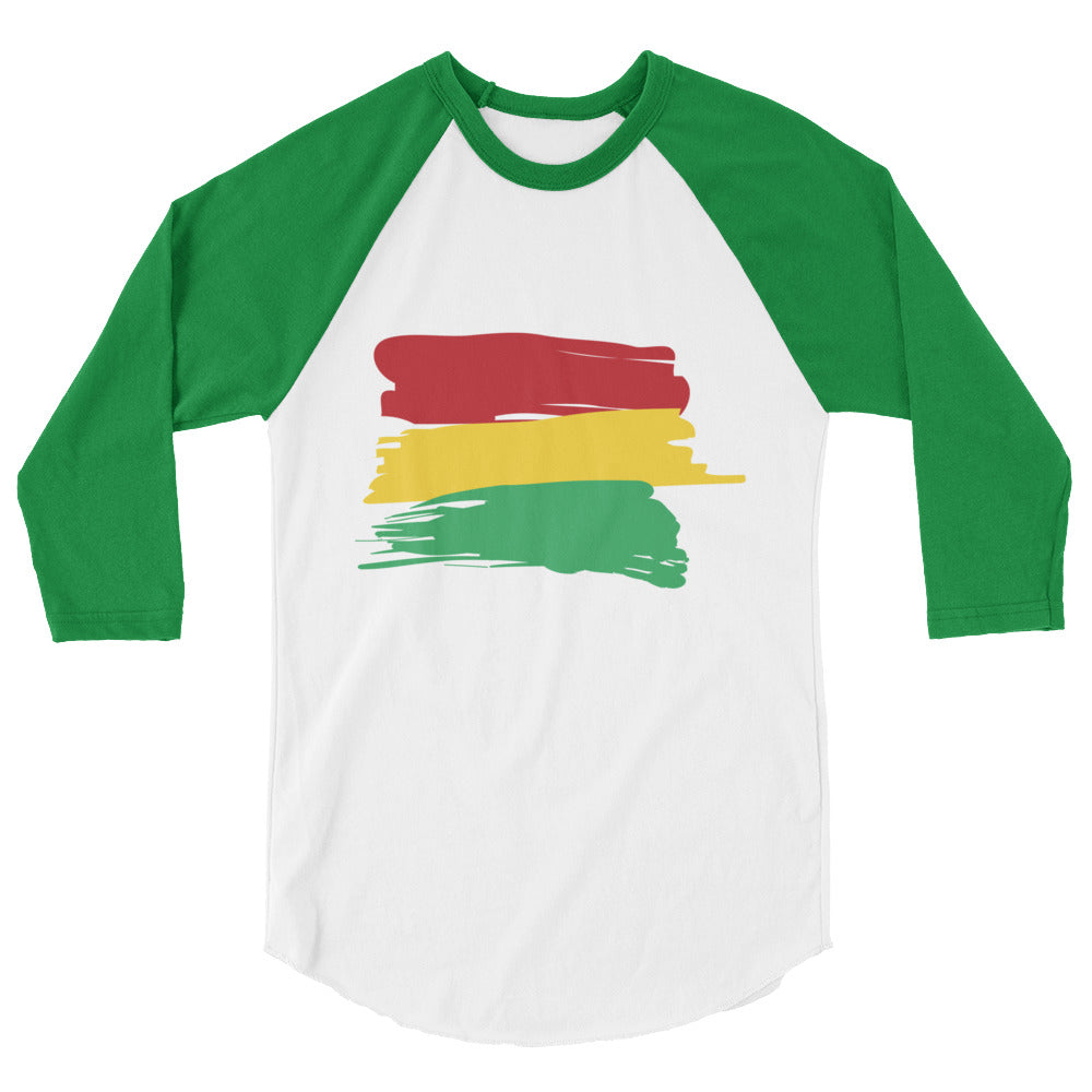 Ites, Gold and Green Paint - Unisex 3/4 sleeve shirt